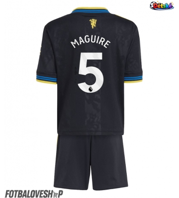 Manchester United Harry Maguire #5 Dětské Alternativní Dres 2025-26 Krátký Rukáv (+ trenýrky)